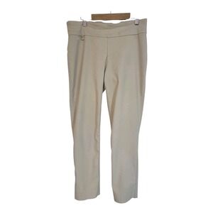 Peck & Peck Canada Capri Pants Women's 8 Straight Leg Mid Rise Beige